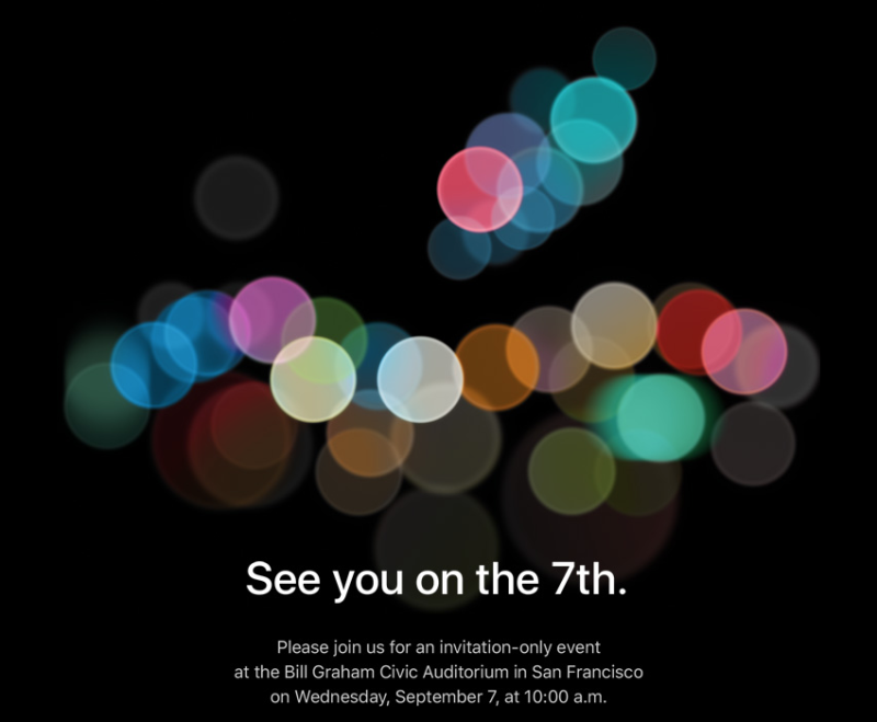 Apple Sends Out Invites for September 7th Press Event