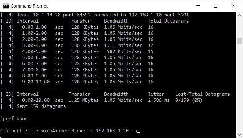 How to Use Iperf to Test Network Speed 5