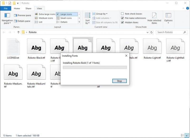 How to Install New Fonts in Windows 10 4