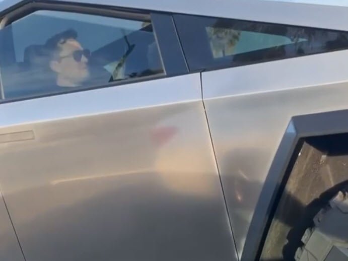Jay Leno Spotted with Elon Musk in Tesla Cybertruck 1